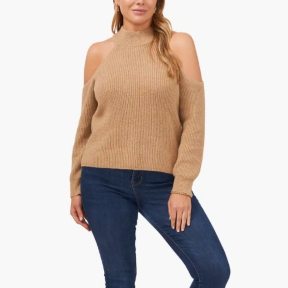 1 State Cold Shoulder Turtleneck Sweater Size 3X